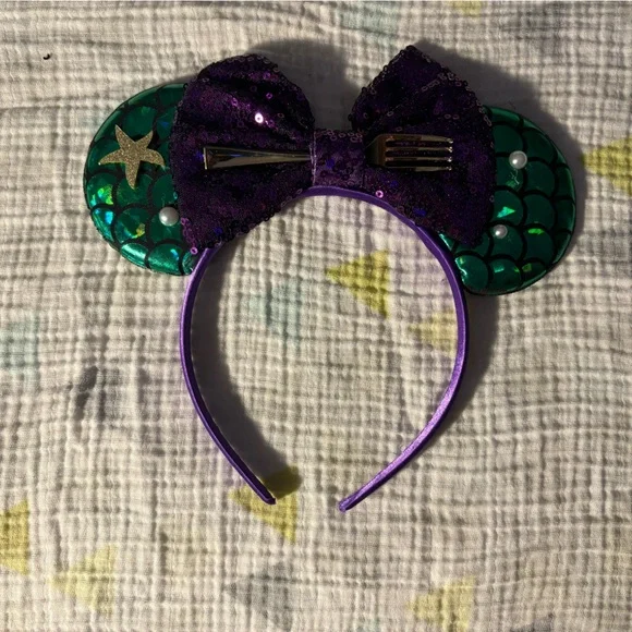 Purple and Green Little Mermaid Mickey Ears - Picture 1 of 2